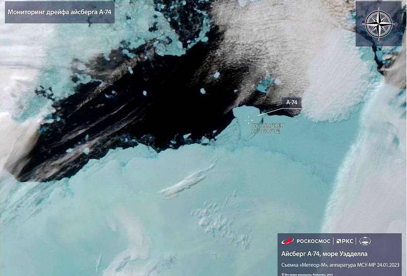 Отколовшийся в Антарктиде гигантский айсберг размером с Лондон снял российский спутник