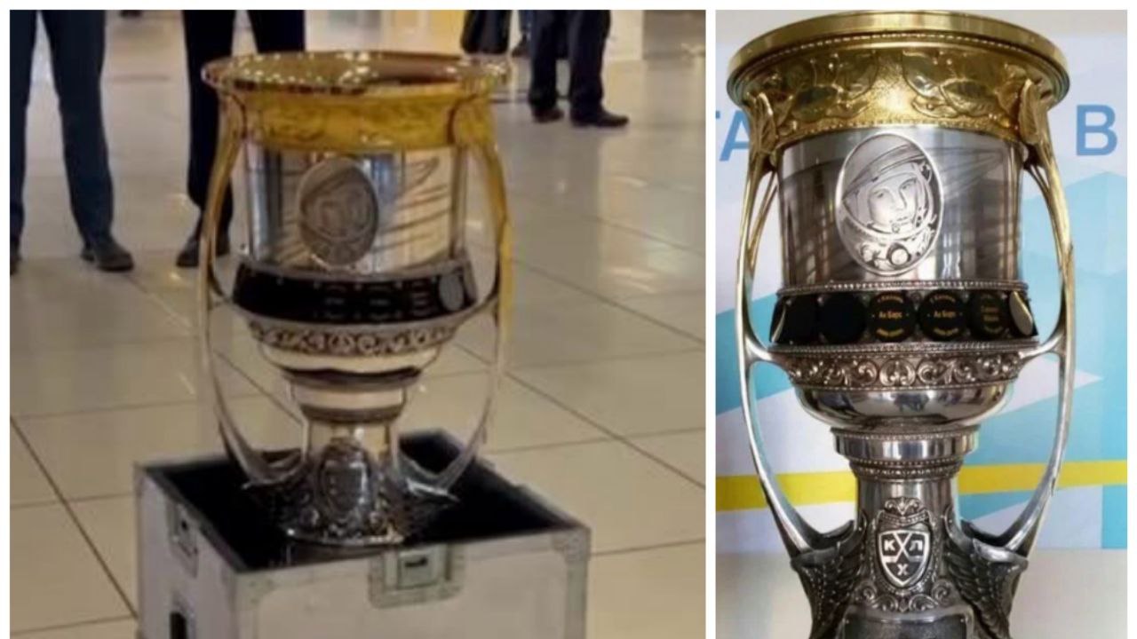 Легендарный кубок КХЛ Юрия Гагарина прибыл в Свердловскую область