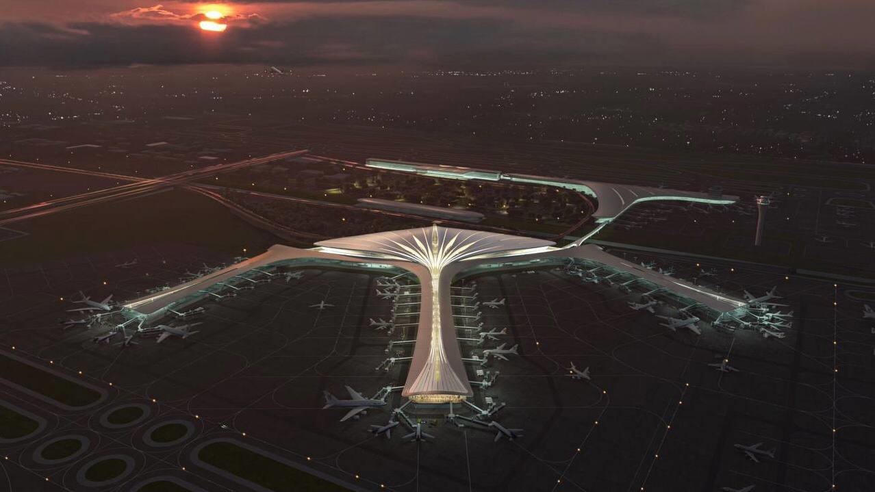 Новый крупнейший аэропорт в виде веера появится в Китае