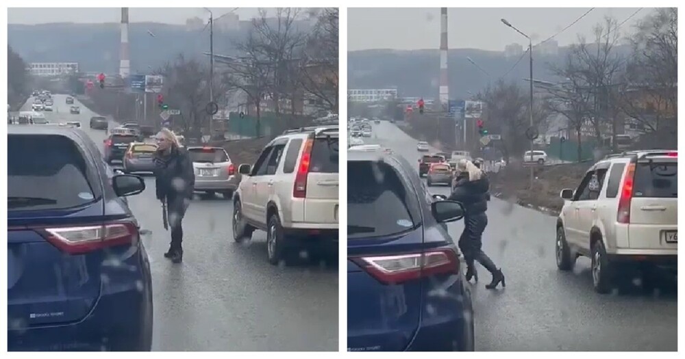 Жительница Владивостока напала на водителя с мачете